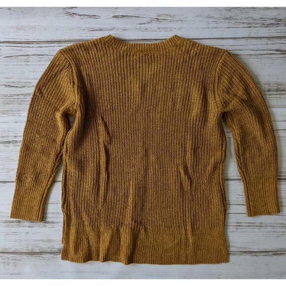 SO Mustard Chenille Chunky Sweater sz L New - Picture 2 of 4